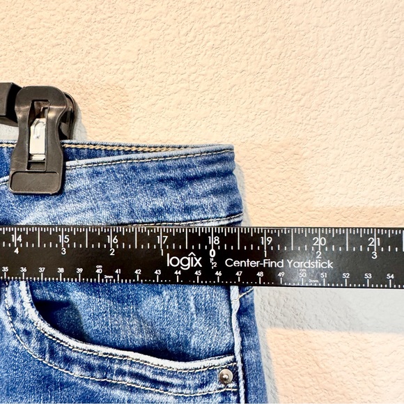 KUT From the Kloth Stevie Straight Leg Jeans Distressed Blue Denim Stretch 14 - Picture 4 of 9